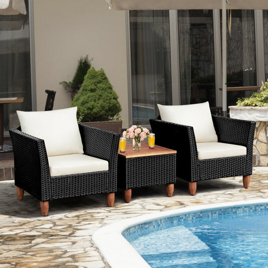 3 Pieces Outdoor Patio Rattan Furniture Set *FULLY ASSEMBLED*