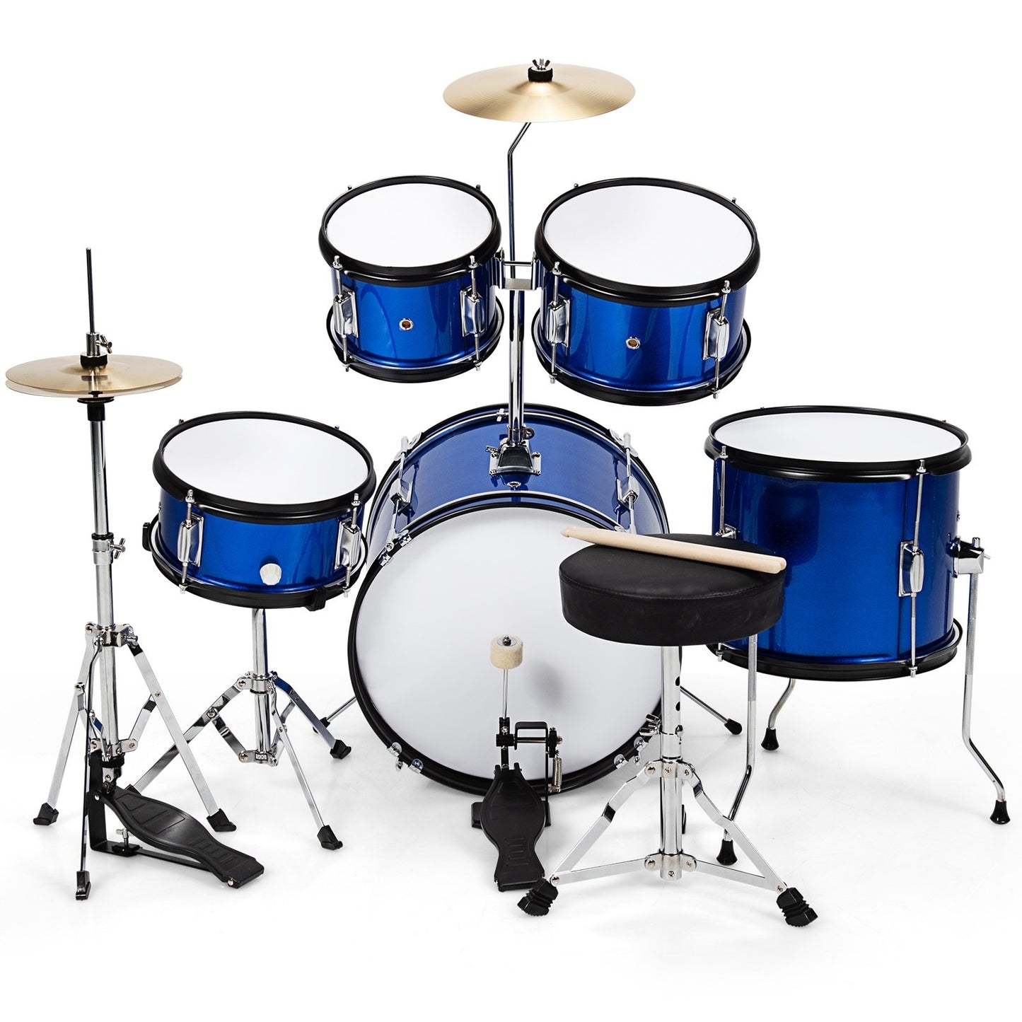 5 Pieces Complete Kids Junior Drum Set *UNASSEMBLED/IN BOX*