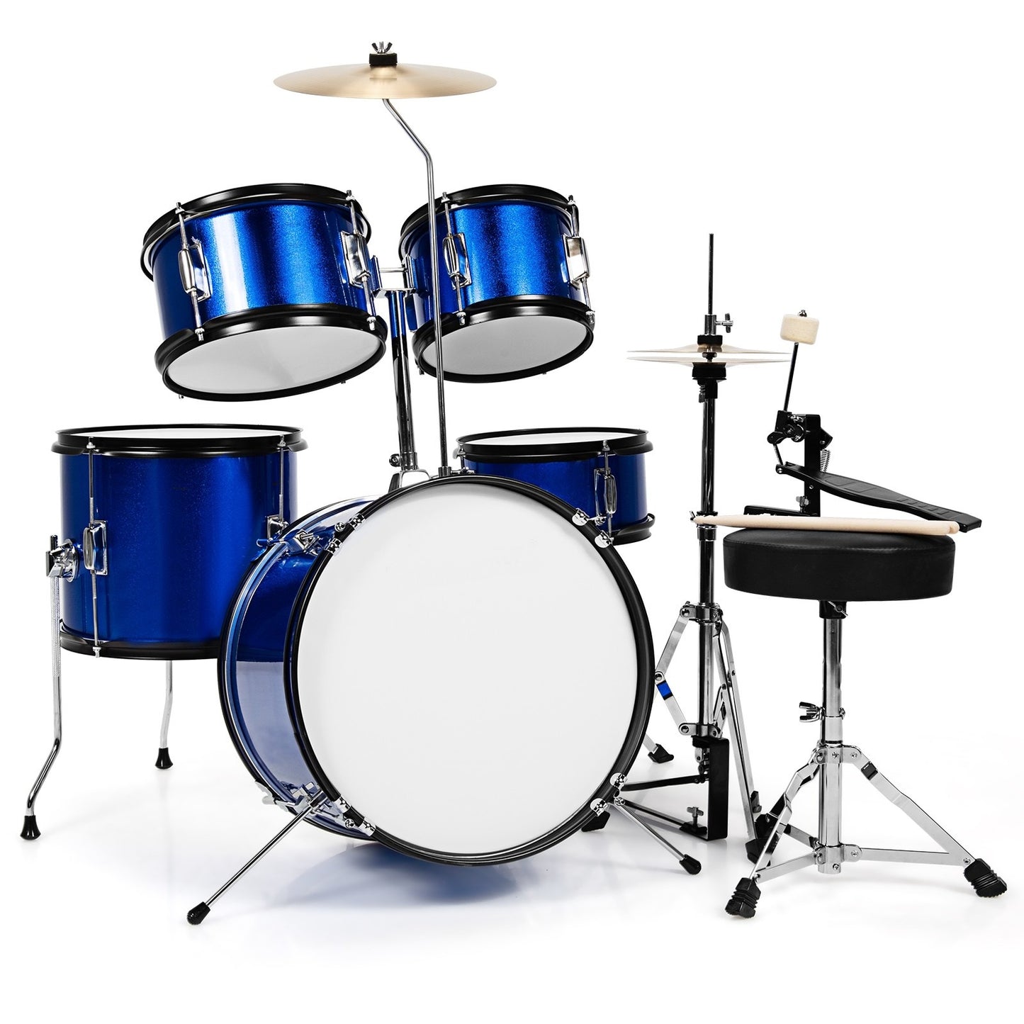 5 Pieces Complete Kids Junior Drum Set *UNASSEMBLED/IN BOX*