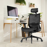 Adjustable Mesh Computer Chair with Sliding Seat and Lumbar Support