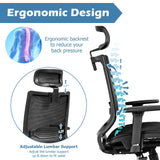 Adjustable Mesh Computer Chair with Sliding Seat and Lumbar Support