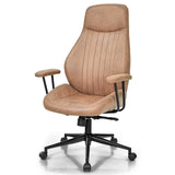 High Back Ergonomic Office Chair with Suede Fabric