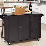 Kitchen Island 2-Door, Stainless Steel Top, Scratch & Dent inside drawer, Assembled