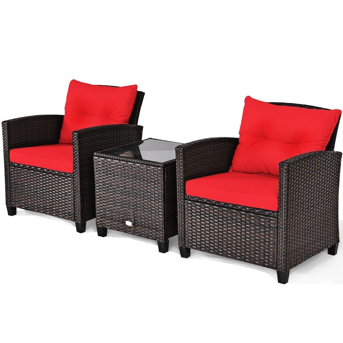 3 Piece PE Rattan Wicker Sofa Set *UNASSEMBLED/IN BOX* - HW63757re