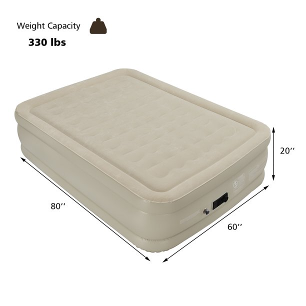 Queen Airbed, built in pump