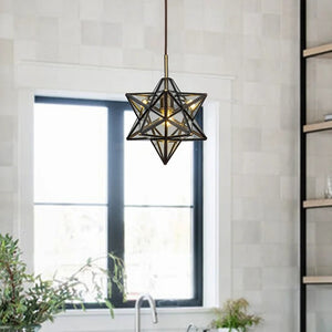 1 Light Orb Mini Star Pendant Light With Clear Glass