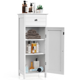 Bathroom Floor Cabinet Storage Organizer Free-Standing w/Drawer, Assembled