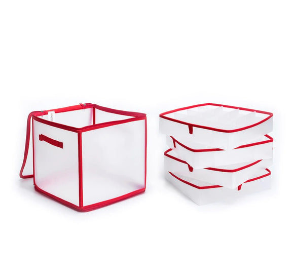 OrganizeMe Christmas Storage Box With Removable Trays