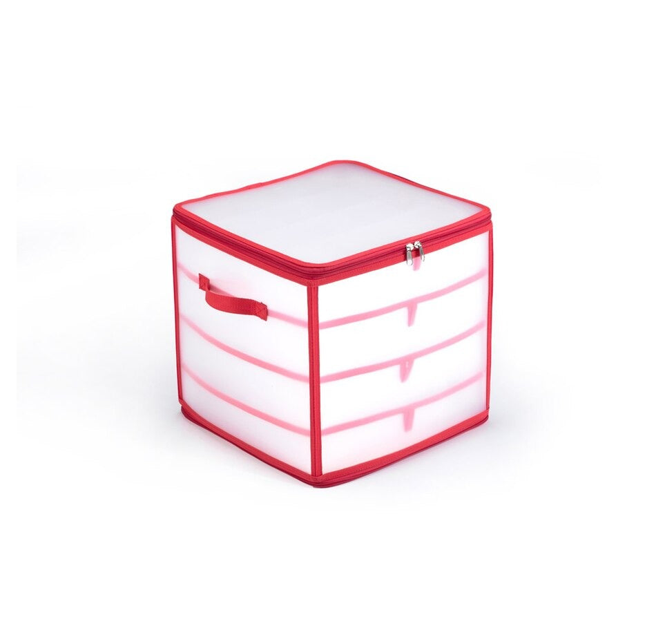 OrganizeMe Christmas Storage Box With Removable Trays