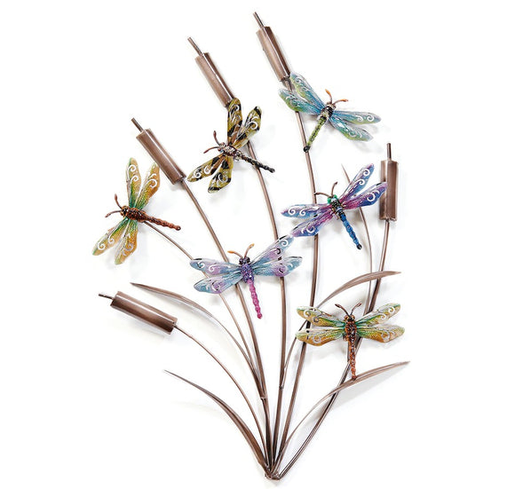 Gift Craft Cattails & Dragonflies Wall Decor