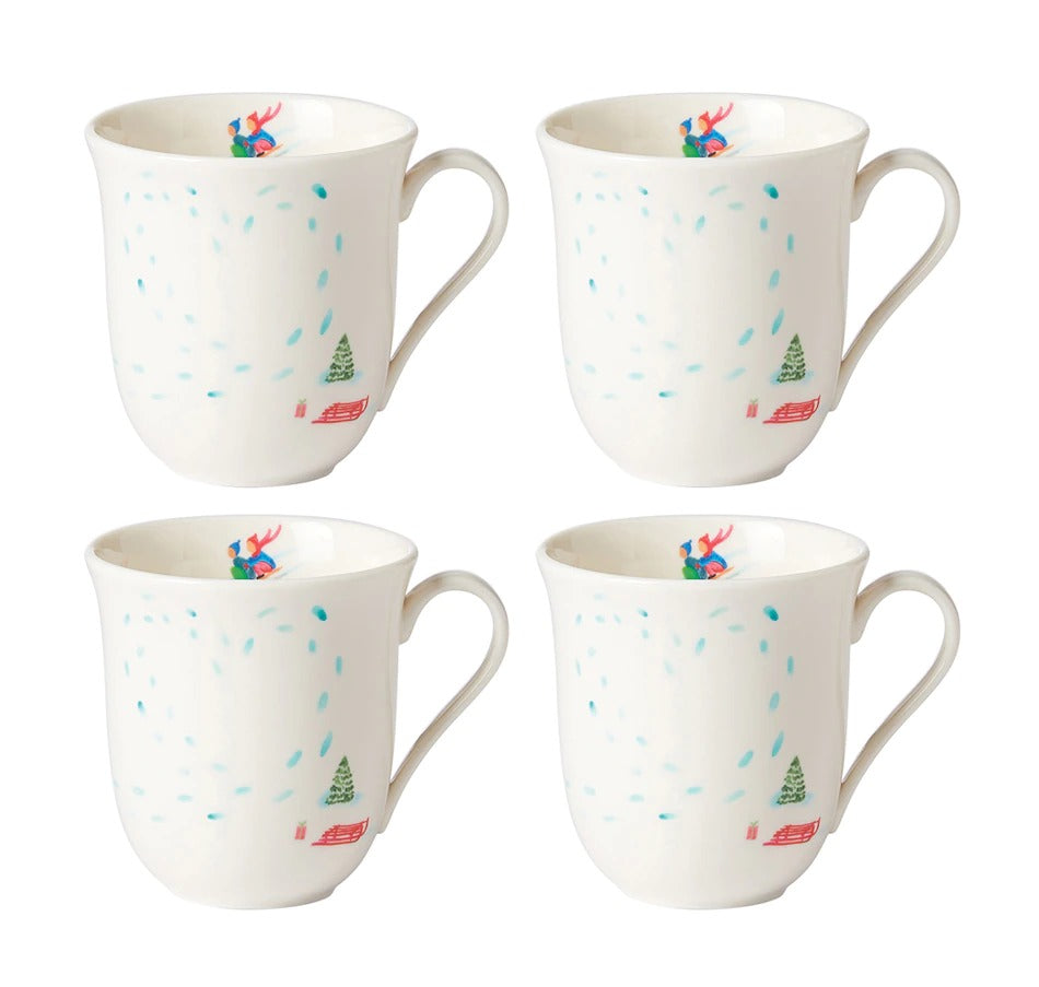 Lenox Profile Snow Day Mug, Set Of 3