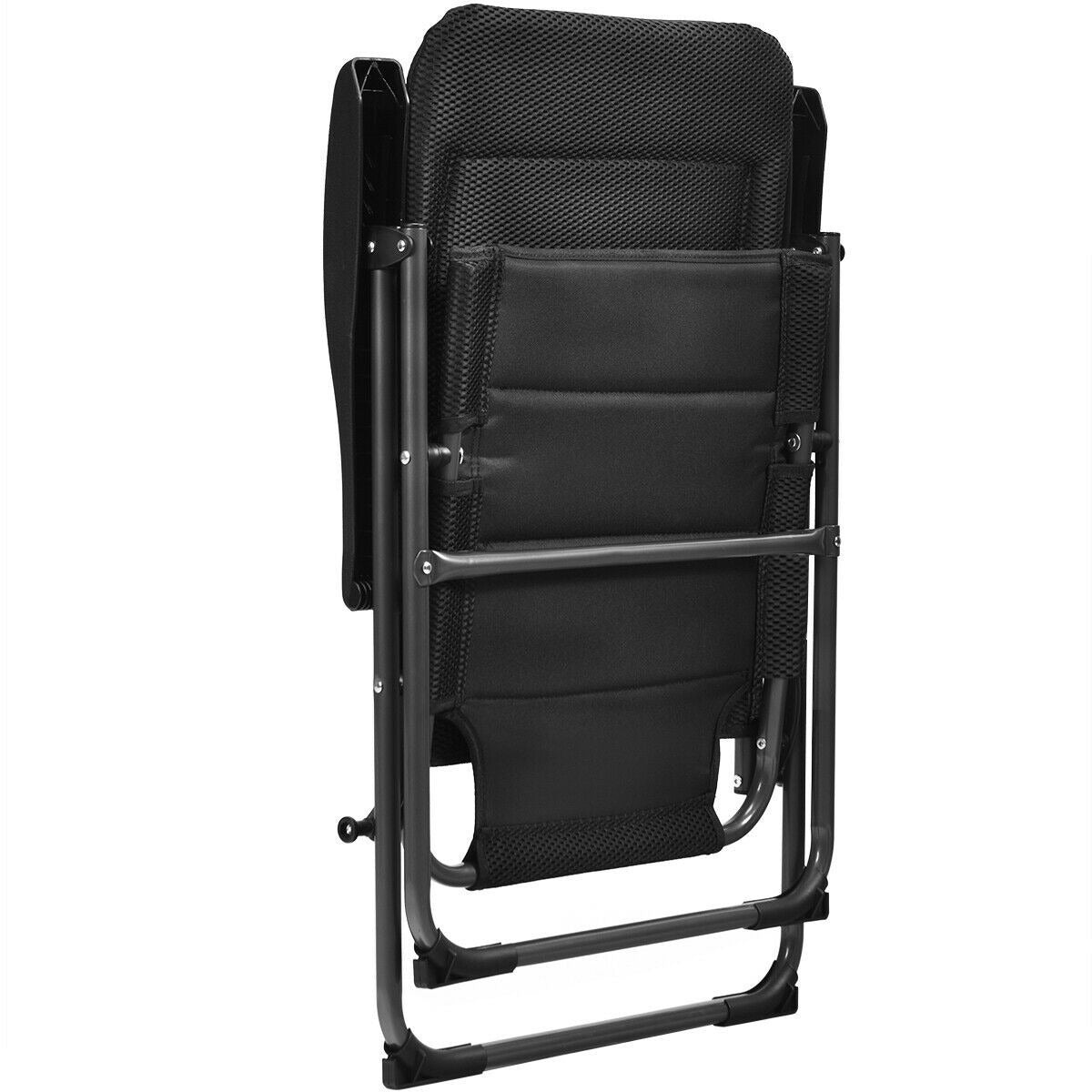 Outdoor Folding Patio Chair with Adjustable Backrest - OP70271BK