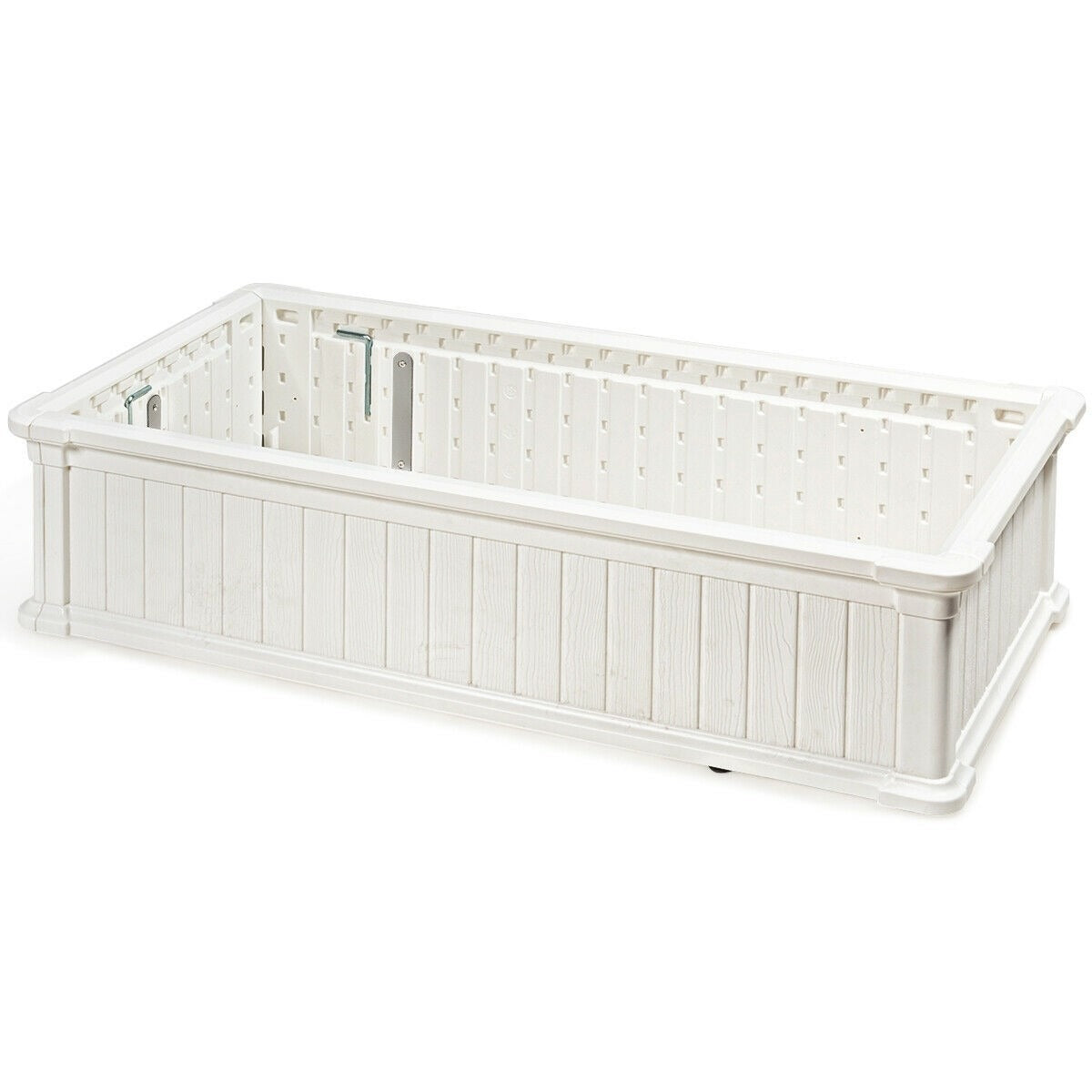 Raised Garden Bed Rectangle Plant Box *FULLY ASSEMBLED* - OP70322WH, reg $211.99