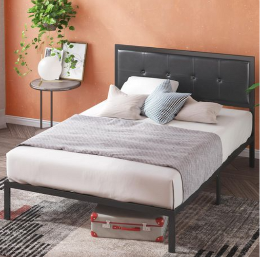 Zinus Cherie Faux Leather Classic Upholstered Platform Bed Frame *UNASSEMBLED* - FULL