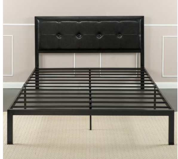 Zinus Cherie Faux Leather Classic Upholstered Platform Bed Frame *UNASSEMBLED* - FULL