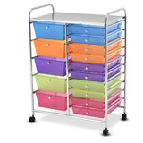 15-Drawer Utility Rolling Organizer Cart Multi-Use Storage, assembled, scratch & dent