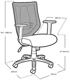 Office Chair Ergonomic, Adjustable Mesh Mid-Back Task Office Chair, Breathable mesh Back and Adjustable Lumbar Support