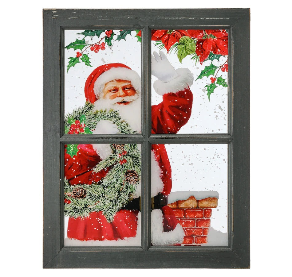 Holiday Memories Santa Window Frame Print