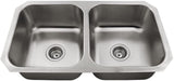 18-Gauge Undermount Double Bowl Stainless Steel Kitchen Sink