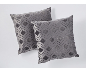 Homesuite Mink 2 pk Decor Cushions 18" X 18" - CHARCOAL