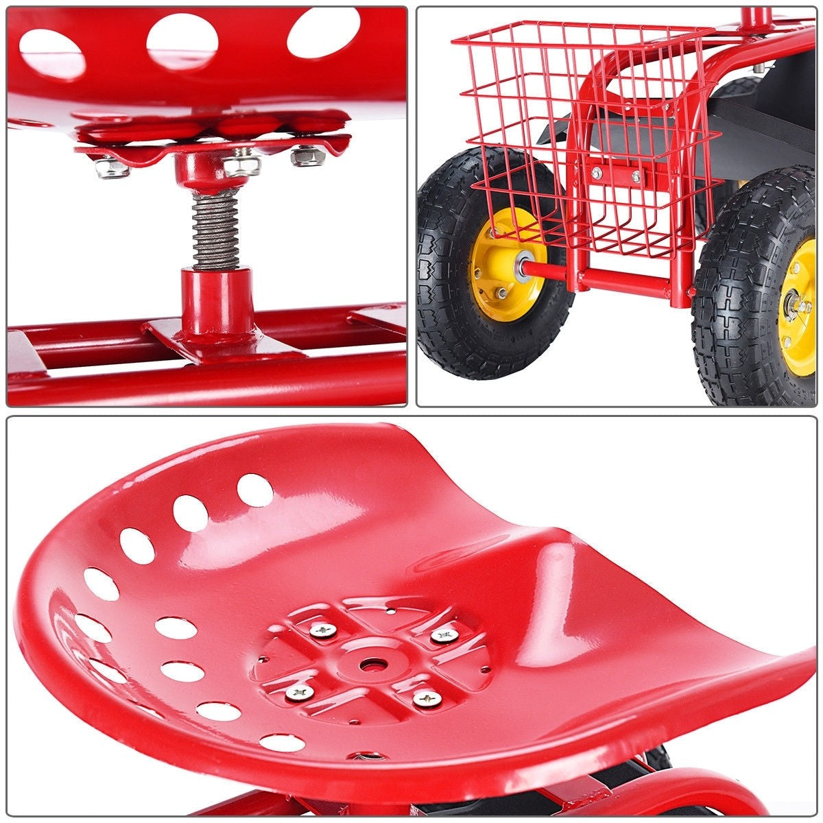 Garden Cart with Heavy Duty Tool Tray