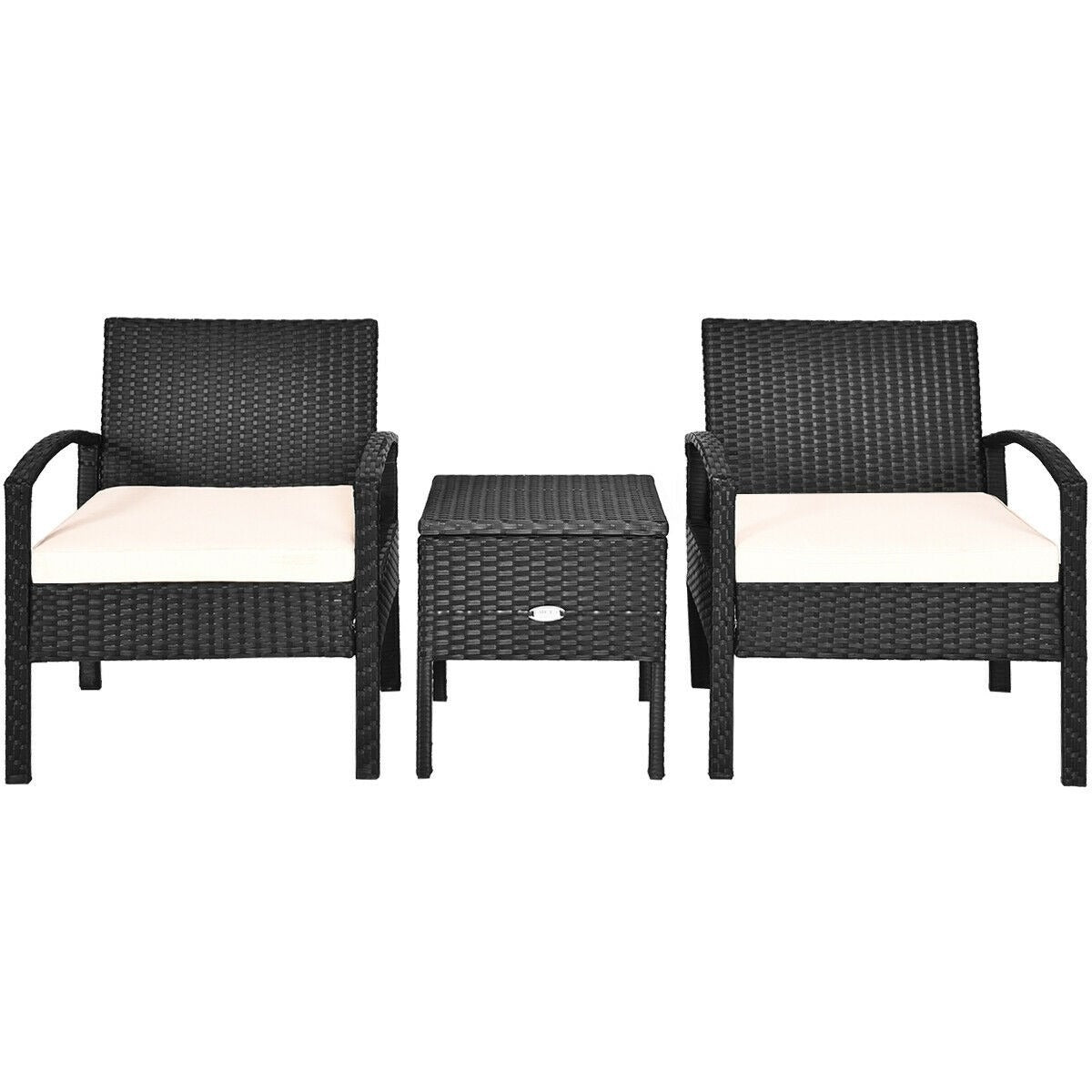 3 Piece PE Rattan Wicker Sofa Set *UNASSEMBLED/IN BOX* - HW63757WH