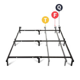 7" Adjustable Bed Frame, Black Steel *UNASSEMBLED/IN BOX*