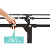 7" Adjustable Bed Frame, Black Steel *UNASSEMBLED/IN BOX*