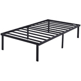 14" Heavy Duty Slat Bed Frame, Black Steel *UNASSEMBLED/IN BOX*