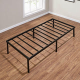 14" Heavy Duty Slat Bed Frame, Black Steel *UNASSEMBLED/IN BOX*