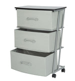 3 Drawer Fabric Storage Cart