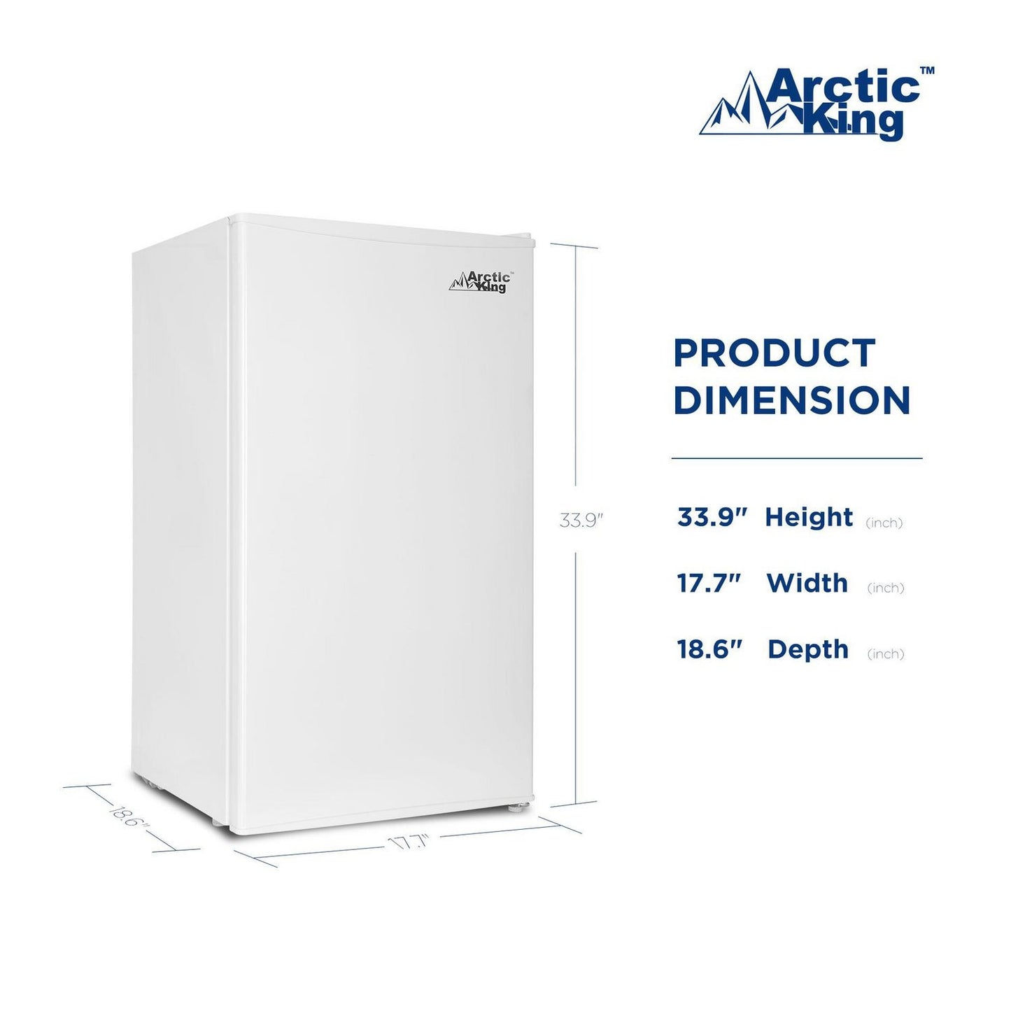 Arctic King 3.3cu.ft compact fridge *SCRATCH & DENT*