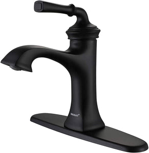 single hole bathroom faucet - black