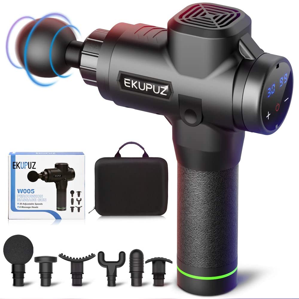 EKUPUZ 30 Speed Massager with 6 Massage Heads