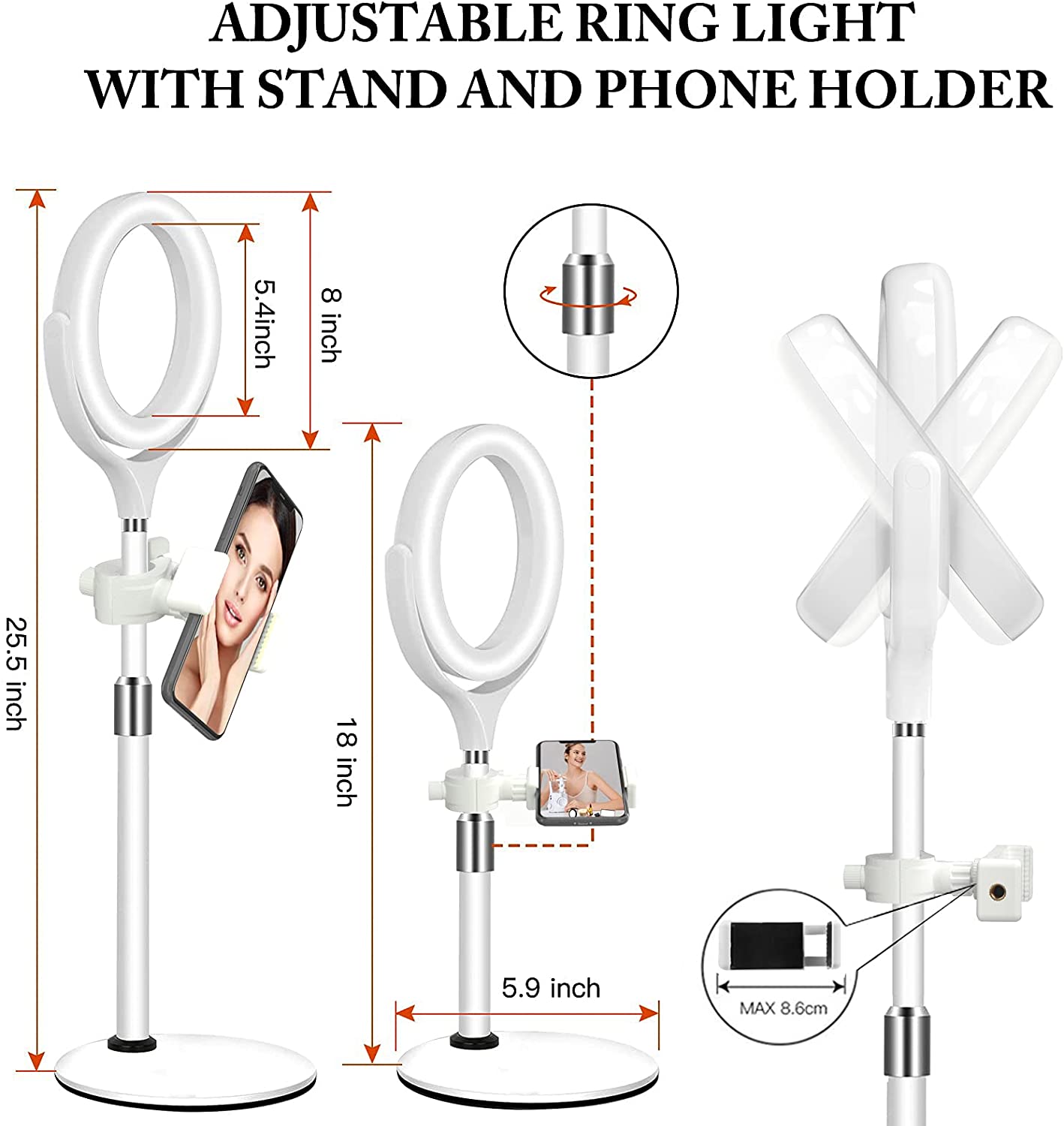 Selfie Ring Light Kit (PHONE & LAPTOP NOT INCLUDED)