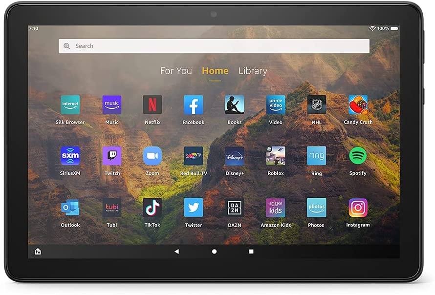 Amazon Fire Tablet,  HD 10,  32GB, Black, Open Box, Tested, 2021 Edition