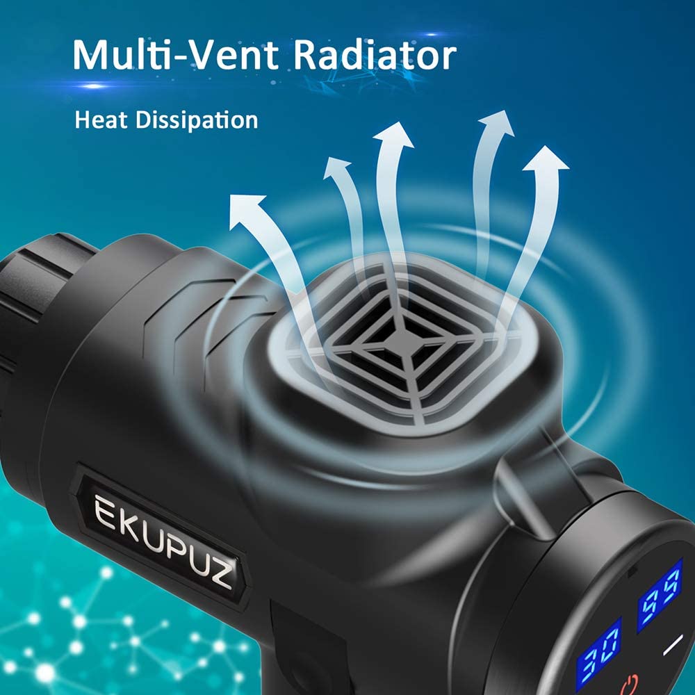 EKUPUZ 30 Speed Massager with 6 Massage Heads
