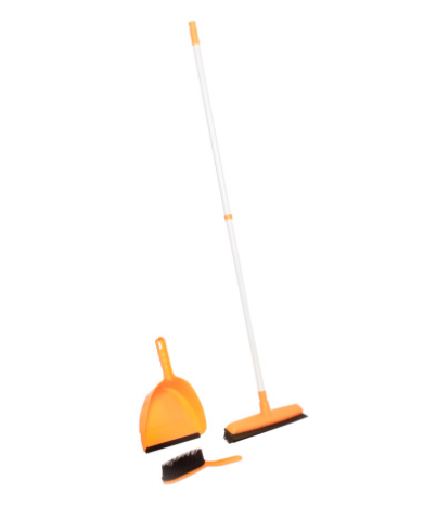 SPECTRUM 3-Piece Rubber Broom Set