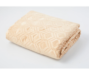 Homesuite Mink Embossed Reversible Blanket - TWIN - TAN