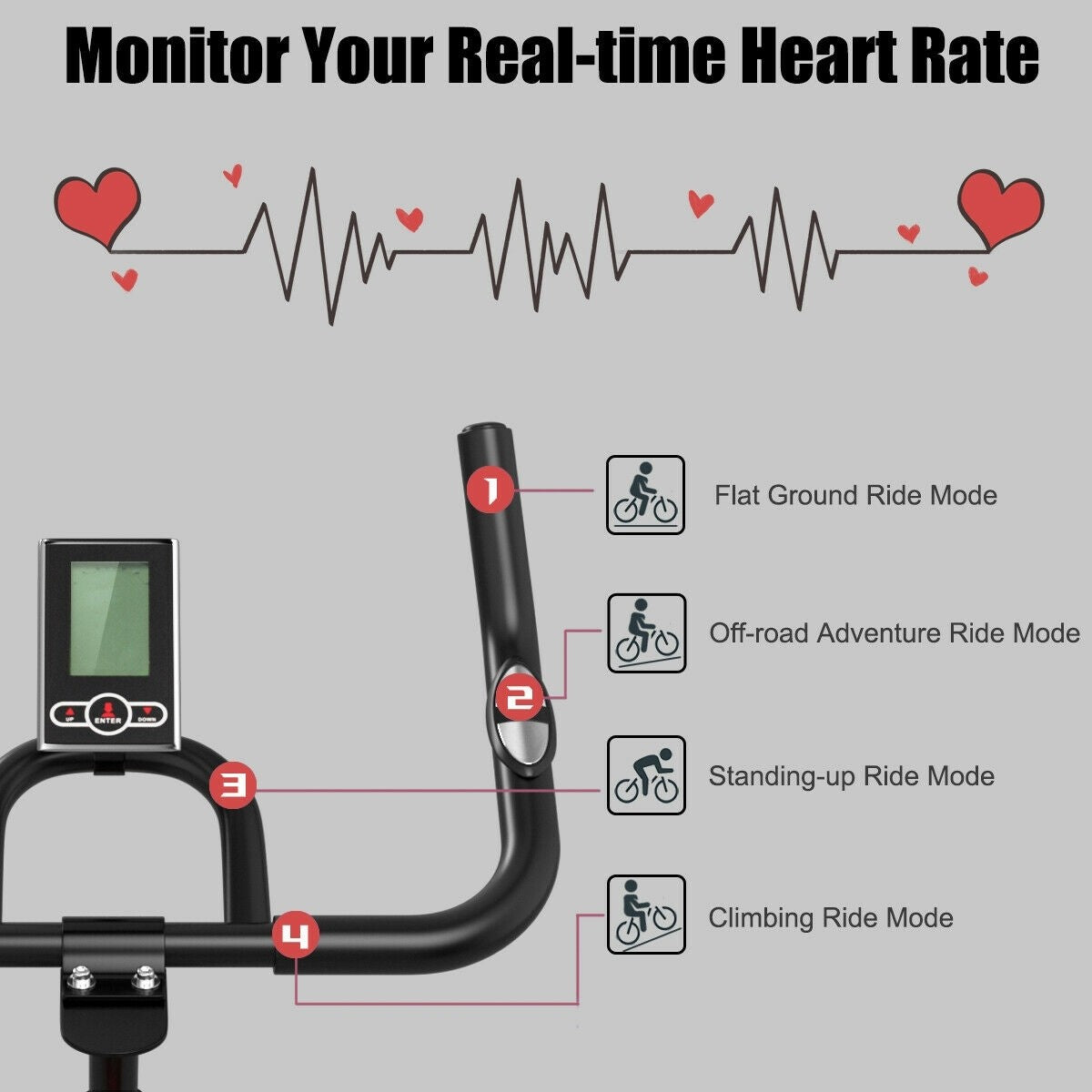 30 lbs Family Fitness Aerobic Exercise Magnetic Bicycle