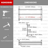 KOKOSIRI 3-Tier Ladder Towel Rack Wall Mount Towels Shelf