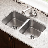 18-Gauge Undermount Double Bowl Stainless Steel Kitchen Sink