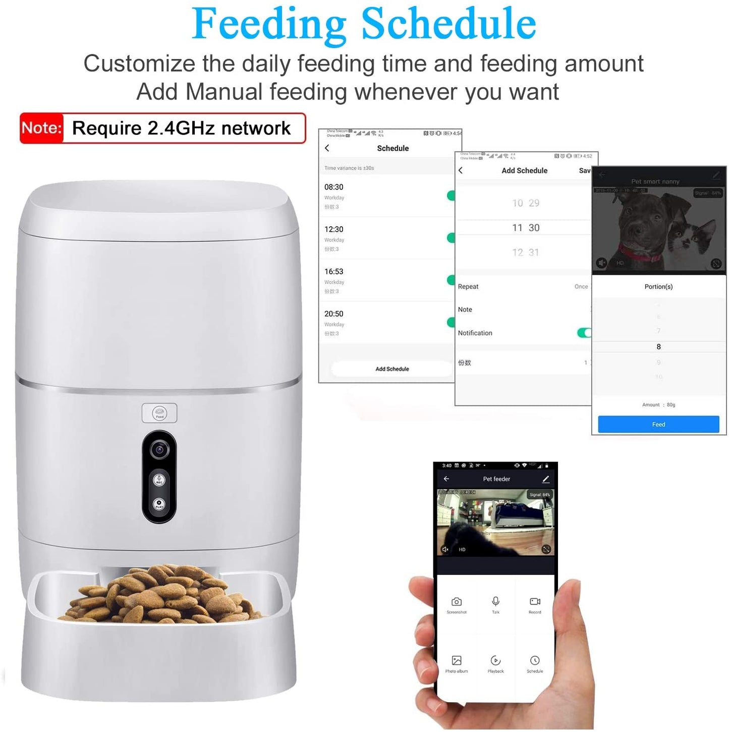 Cat / Dog Auto Feeder with Camera