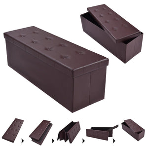 45 Inches Lg Folding Ottoman Storage Seat scratch&dent