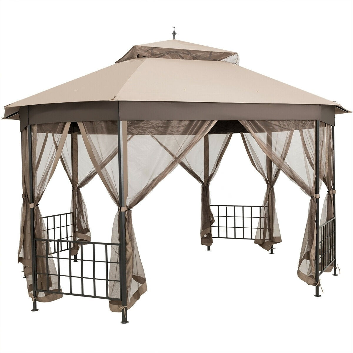 10’x 12’ Octagonal Patio Gazebo with Mosquito Net, 1 box unassembled