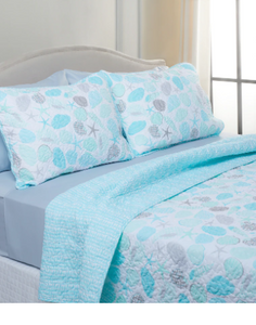 Homesuite 3pc Plaid Quilt Set - TWIN - SEASHELL