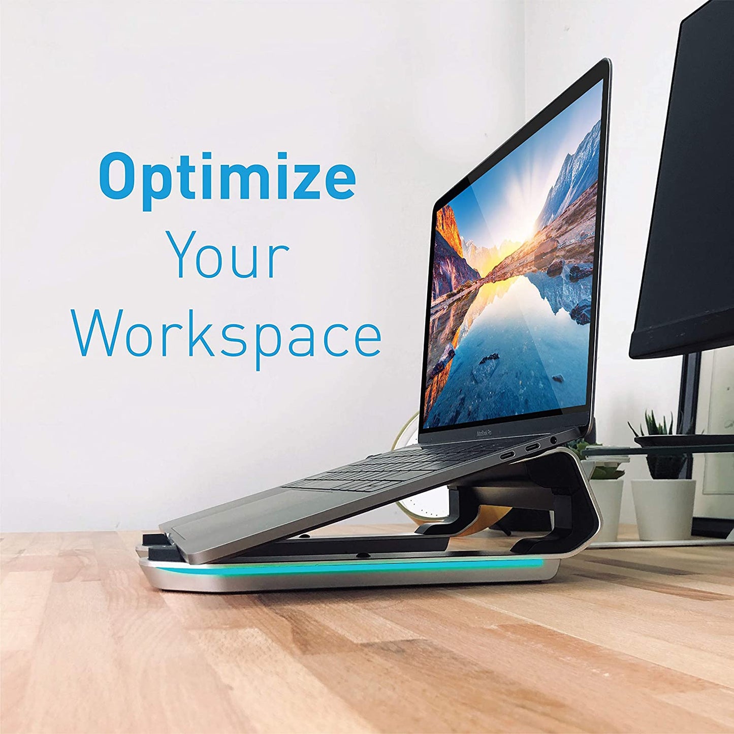 RGB Laptop Stand with USB Ports