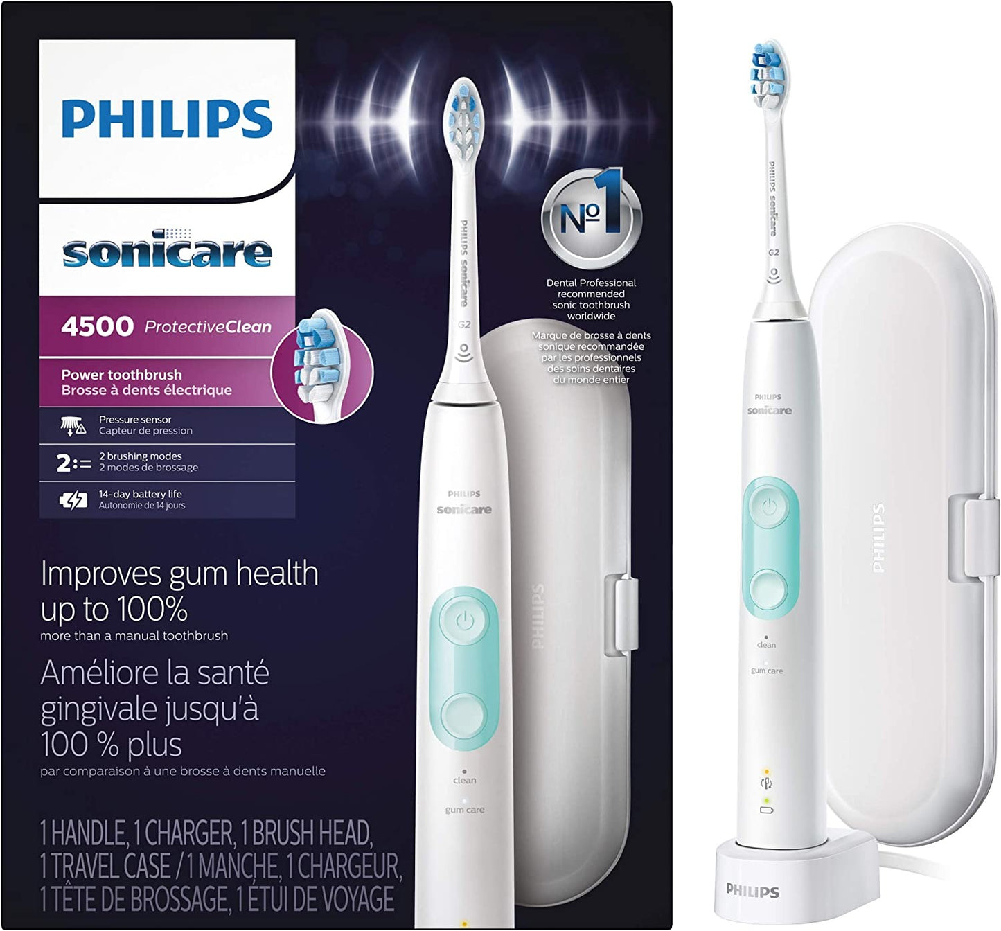 Philips Sonicare ProtectiveClean 4500 Rechargeable Electric Toothbrush