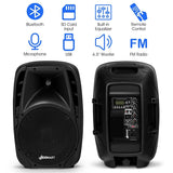 Dual 10 Inch 1600W Powered PA, with bluetooth and fm radio