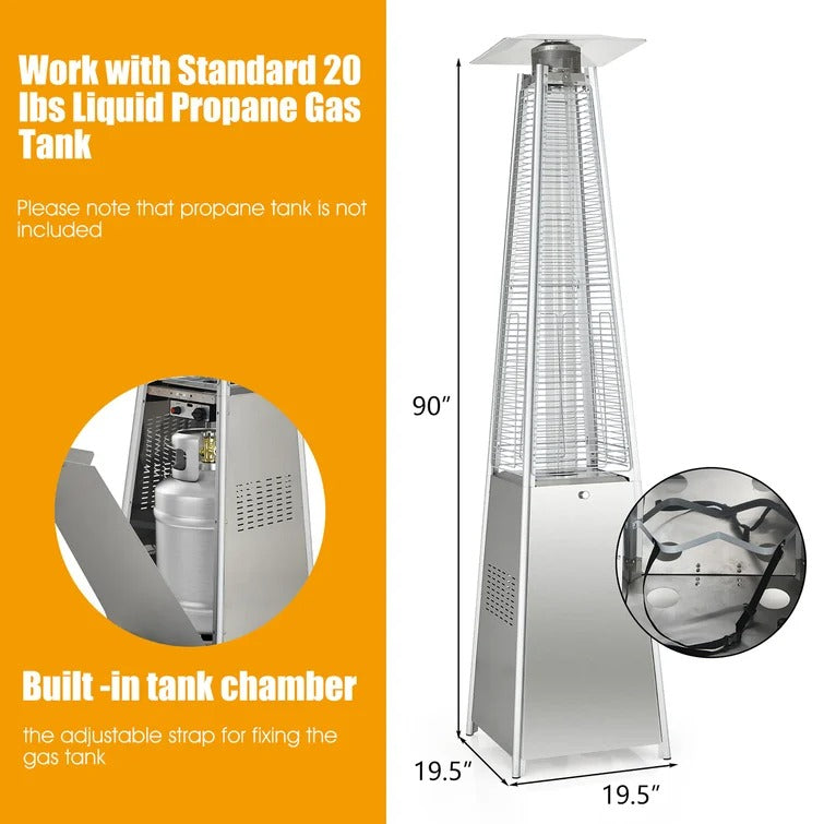 90'' Tall Pyramid Patio Heater *UNASSEMBLED/IN BOX*, Reg $659.99